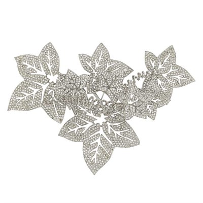 Lot 1124 - Rhinestone Pavé Tremblant Ivy Leaf Pin...