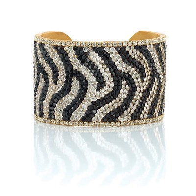Lot 1070 - Deanna Hamro Cuff Gold-tone metal applied with...