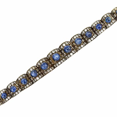 Lot 1093 - Simulated Diamond and Star Sapphire Bracelet...
