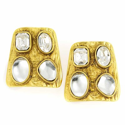 Lot 1082 - Pair of Antigona Paris Earrings Gold-tone...