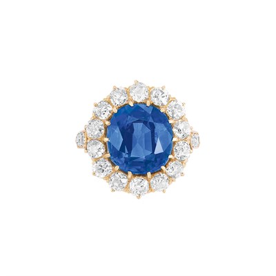 Lot 458 - Gold, Sapphire and Diamond Ring