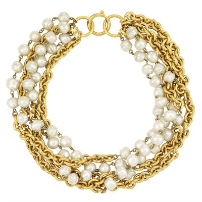 Lot 1111 - Chanel Five-Strand Choker 1984 Composed of...