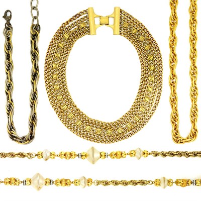 Lot 1110 - Group of Four Chain Necklaces Comprising a...