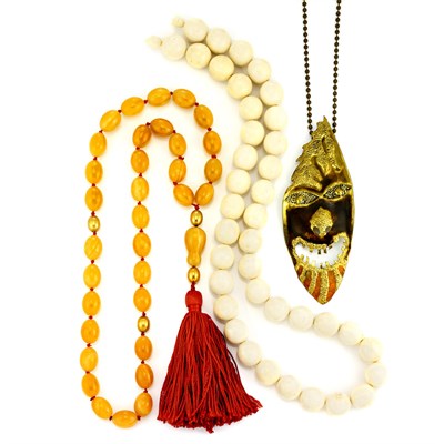 Lot 1109 - Group of Three Necklaces Comprising a...