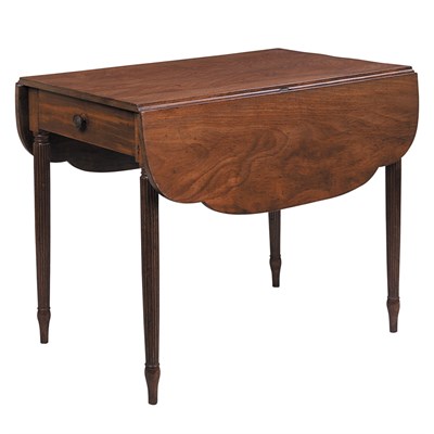 Lot 306 - Federal Mahogany Drop-Leaf Table Height 28...