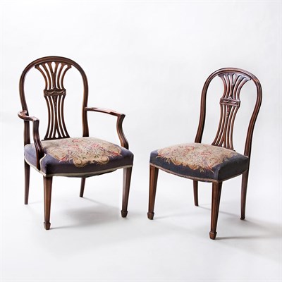 Lot 155 - Set of Ten George III Style Mahogany Dining...