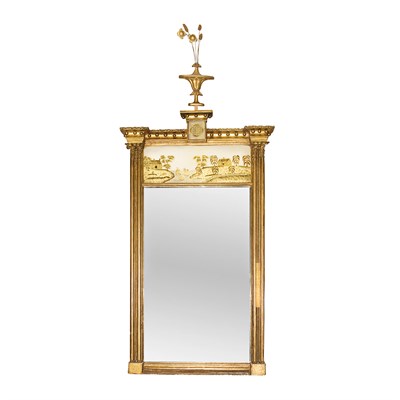 Lot 175 - Regency Gilt-Wood and Eglomise Pier Mirror...