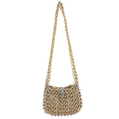 Lot 1085 - Chain Link Evening Bag 1960s Label: Raoul...
