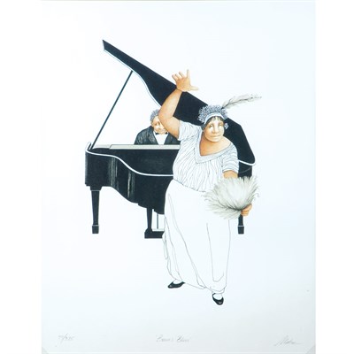 Lot 1009 - Maher BESSIE'S BLUES Color offset lithograph,...