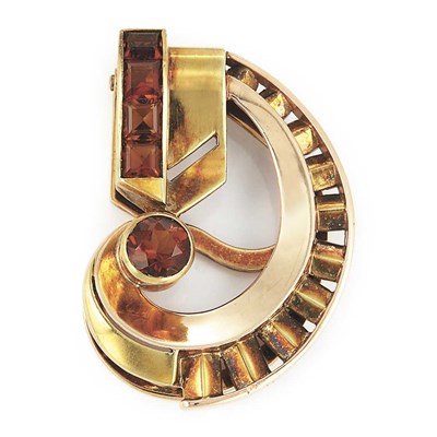 Lot 204 - Gold and Citrine Clip