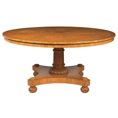 Lot 680A - Biedermeier Style Carved Maple and Burl Maple...
