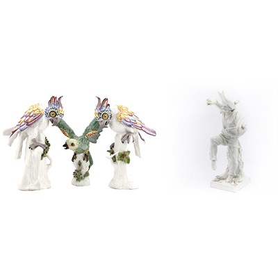 Lot 339 - Group of Three Continental Polychrome...
