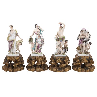 Lot 105 - Set of Four German Porcelain Allegorical...