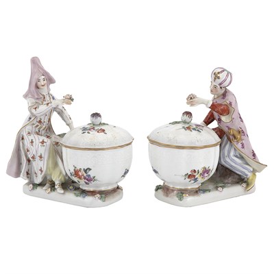 Lot 310 - Pair of Continental Porcelain Figural...