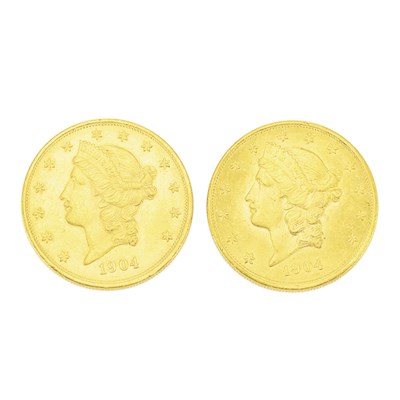 Lot 861 - Two U.S. $20 Gold Coins