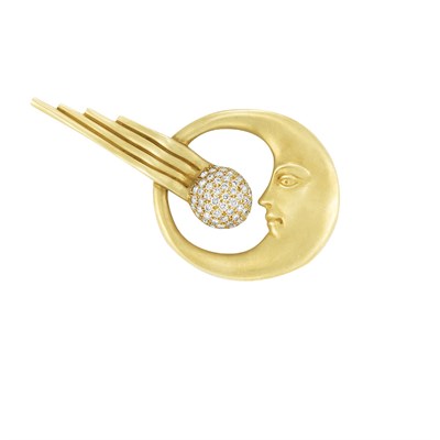 Lot 357 - Gold and Diamond Brooch, Barry Kieselstein-Cord
