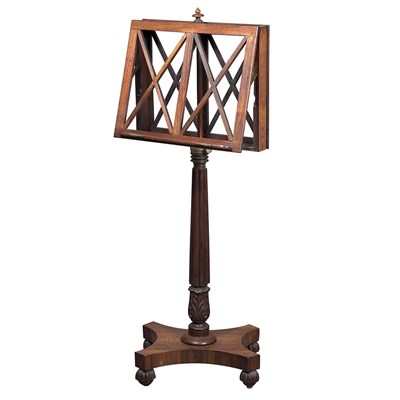 Lot 439 - William IV Rosewood Double Music Stand Circa...