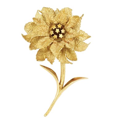 Lot 176 - Gold Flower Clip-Brooch, Hermes