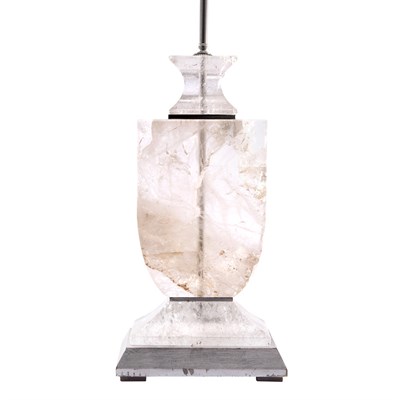 Lot 475 - Art Deco Style Rock Crystal Lamp Of flattened...