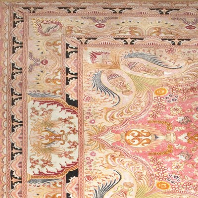 Lot 742 - Tabriz Kurkwool and Silk Carpet Northwest Iran,...