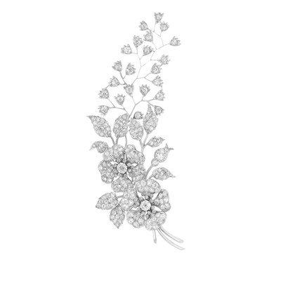Lot 506 - Antique Diamond Corsage Brooch