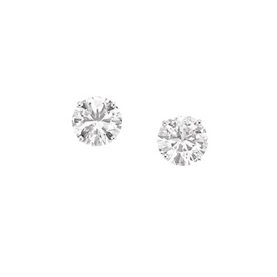 Lot 287 - Pair of Diamond Stud Earrings