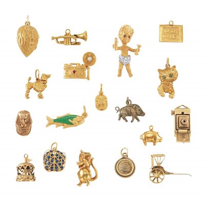 Lot 111 - Group of Gold Charms