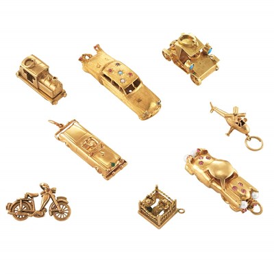 Lot 412 - Group of Gold Charms