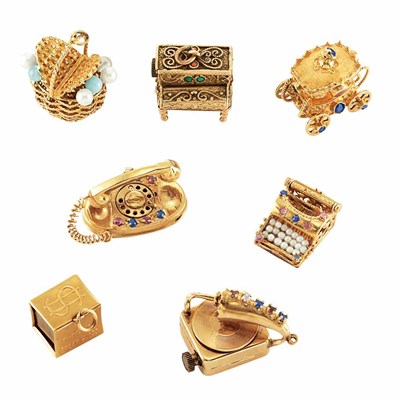 Lot 1 - Group of Gold Charms