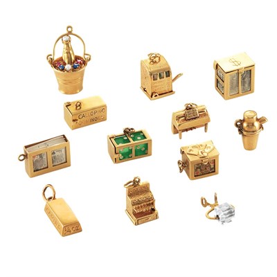 Lot 207 - Group of Gold Charms