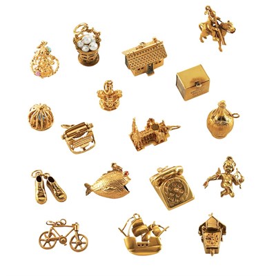 Lot 87 - Group of Gold Charms