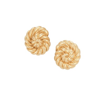 Lot 416 - Pair of Gold Earclips, Verdura