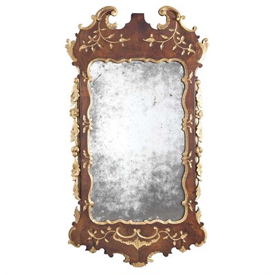 Lot 486 - George II Parcel Gilt Walnut Mirror Mid 18th...