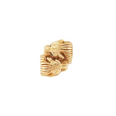 Lot 124 - Gold and Emerald Lion Head Ring, Tiffany & Co.