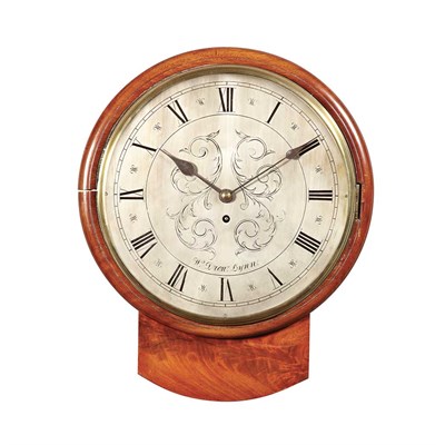 Lot 500 - English Mahogany Wall Clock The dial with...
