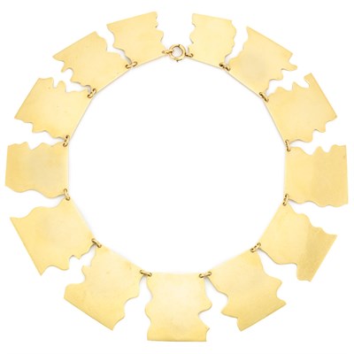 Lot 466 - Gold Puzzle Link Necklace