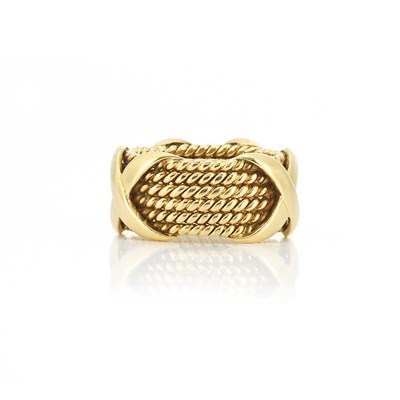 Lot 732 - Gold Band Ring, Tiffany & Co., Schlumberger