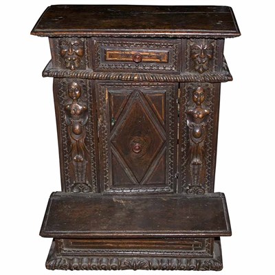 Lot 125A - Italian Baroque Walnut Side Cabinet The...