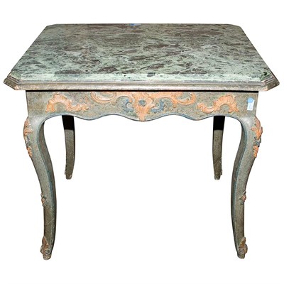 Lot 402A - Louis XV Painted Center Table The rectangular...