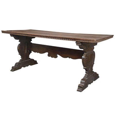 Lot 198 - Italian Baroque Walnut Hall Table The...