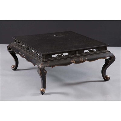 Lot 96 - Chinese Gilt Decorated Lacquered Low Table...