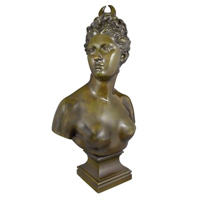 Lot 224 - Bronze Bust of Diana After a model by...