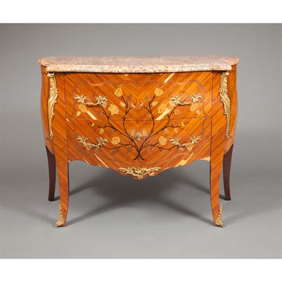 Lot 391 - Louis XV Style Metal Mounted Marquetry Inlaid...