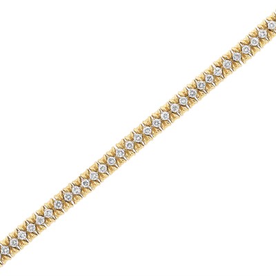 Lot 477 - Gold, Platinum and Diamond Bracelet, Oscar Heyman & Bros.