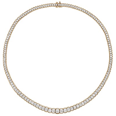 Lot 168 - Gold, Platinum and Diamond Necklace, Oscar Heyman Bros.
