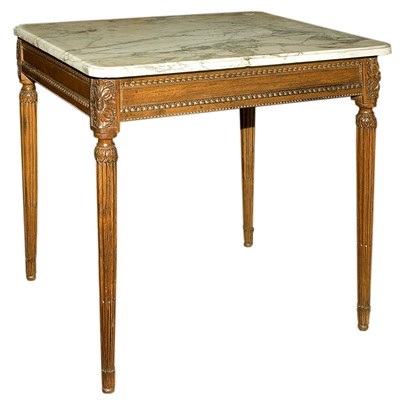 Lot 350 - Louis XVI Walnut Low Table The rectangular...