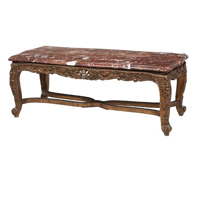 Lot 285 - Louis XV Style Gilt-Wood Low Table The rouge...