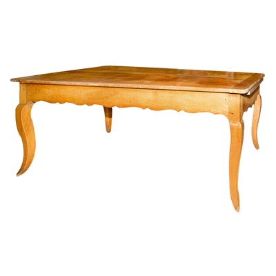 Lot 239 - Provincial Louis XV Style Cherry Farm Table...