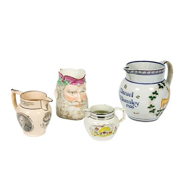Lot 209 - Group of Four English Pottery Jugs Height of...