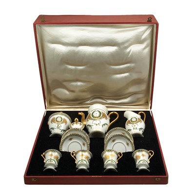 Lot 391 - Limoges Gilt Decorated Porcelain Tea Service...